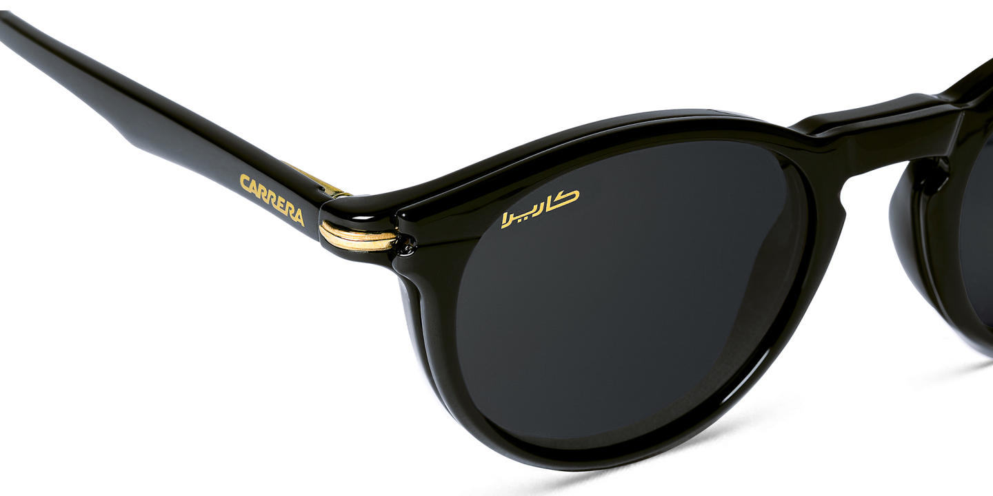 Shop Carrera Unisex Round Sunglasses in Black online.