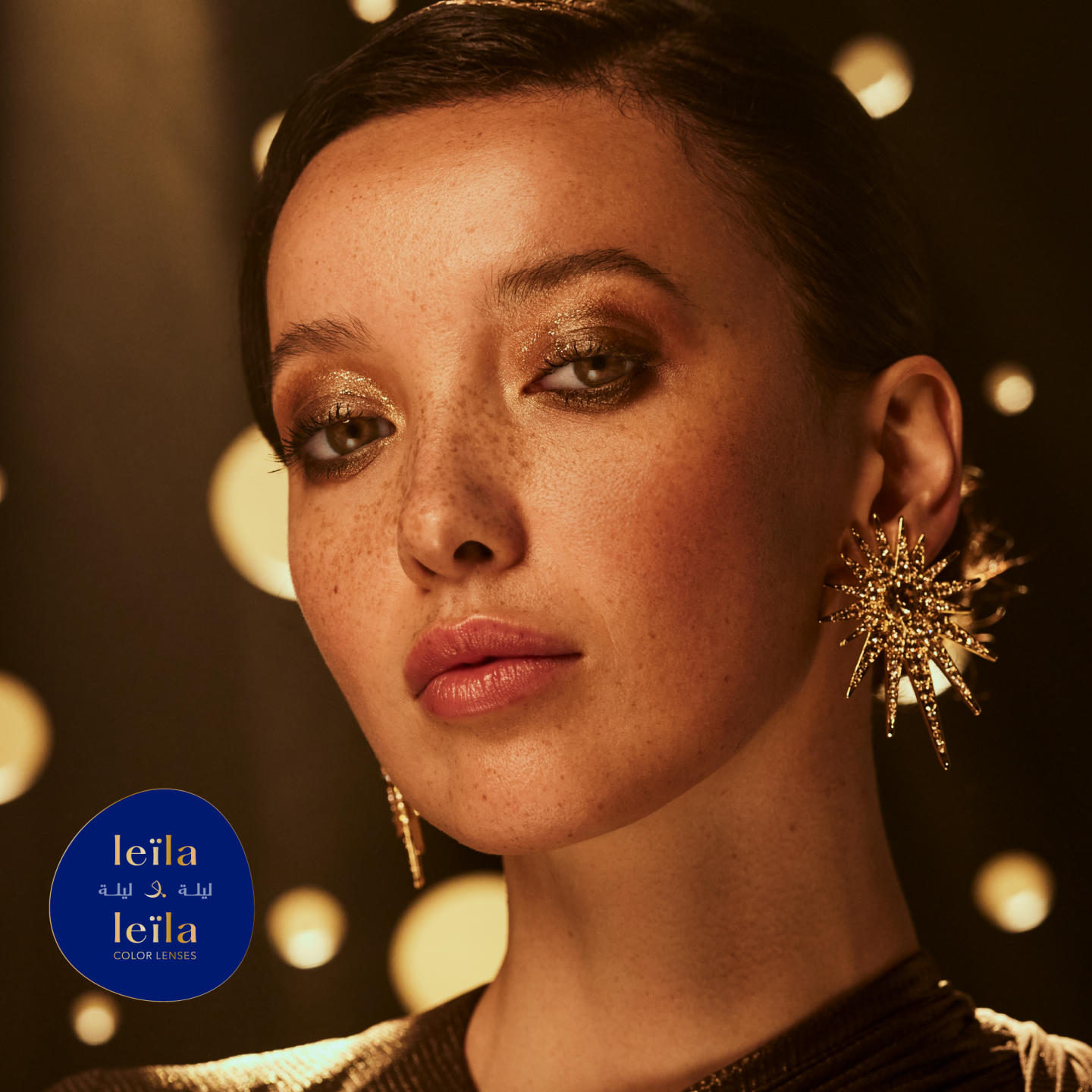 LEILA & LEILA Monthly Color Contact Lenses in Rayana Cosmic Brown – Product Photo 1
