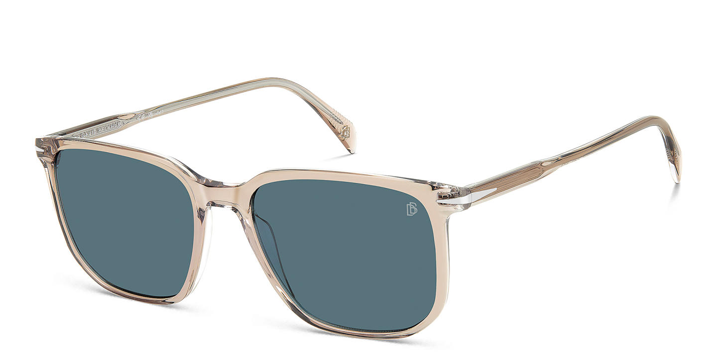 Shop DAVID BECKHAM Timeless Icons Square Sunglasses in Beige online.