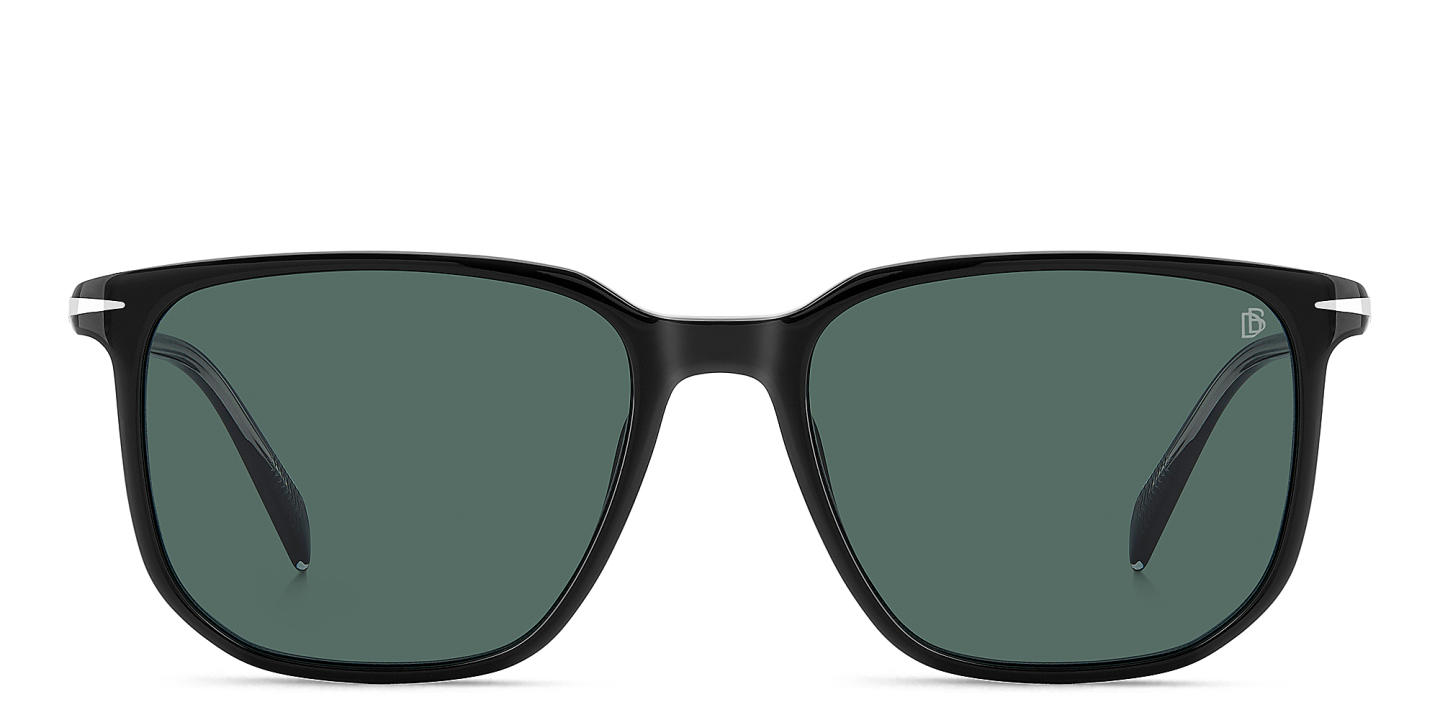 Shop DAVID BECKHAM Timeless Icons Square Sunglasses in Black online.