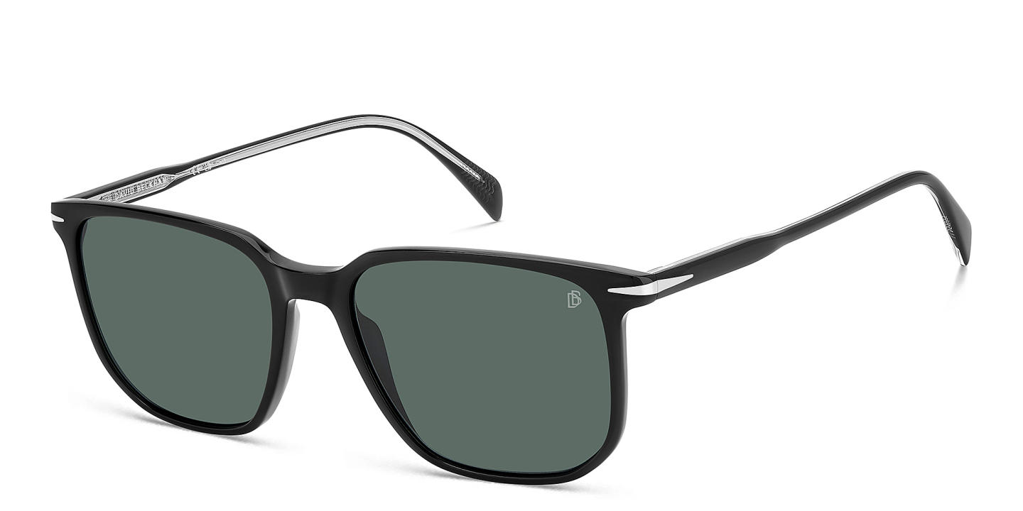 Shop DAVID BECKHAM Timeless Icons Square Sunglasses in Black online.