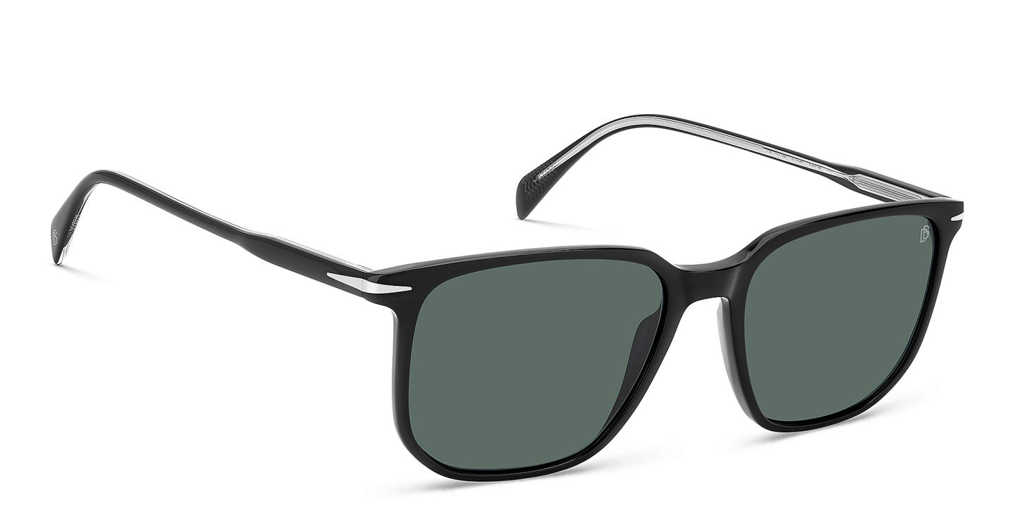 DAVID BECKHAM Timeless Icons Square Sunglasses in Black – Product Photo 2