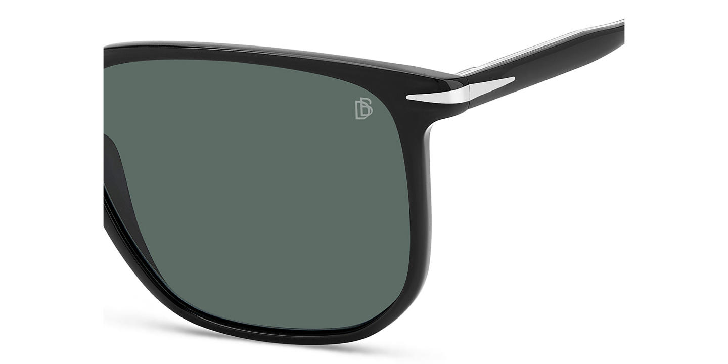 DAVID BECKHAM Timeless Icons Square Sunglasses in Black – Product Photo 3