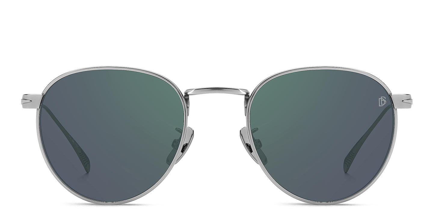 Shop DAVID BECKHAM Timeless Icons Panthos Sunglasses in Matte Ruthenium online.
