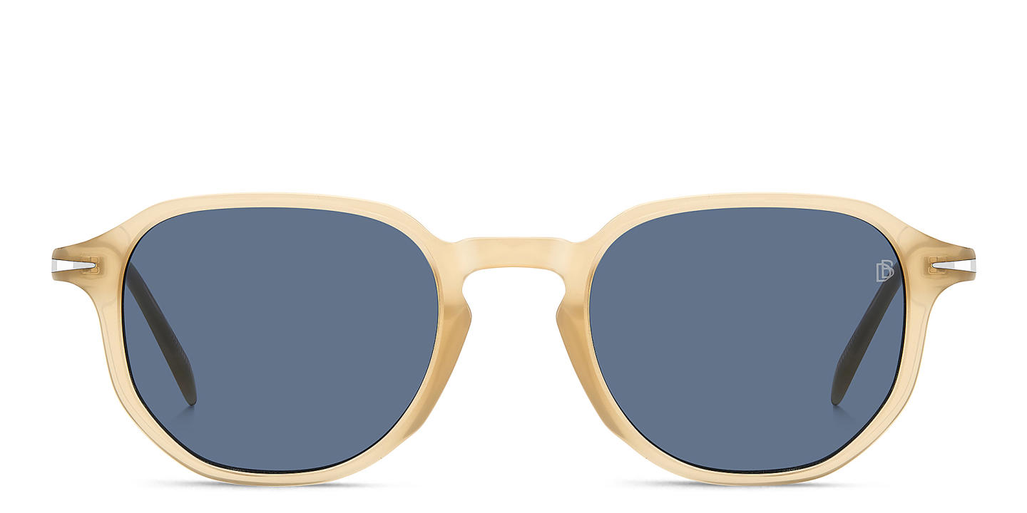 Shop DAVID BECKHAM Timeless Icons Irregular Sunglasses in Beige online.