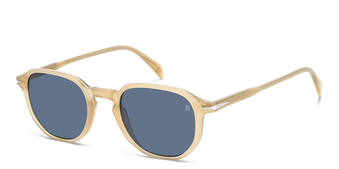 DAVID BECKHAM Timeless Icons Irregular Sunglasses in Beige – Product Photo 1