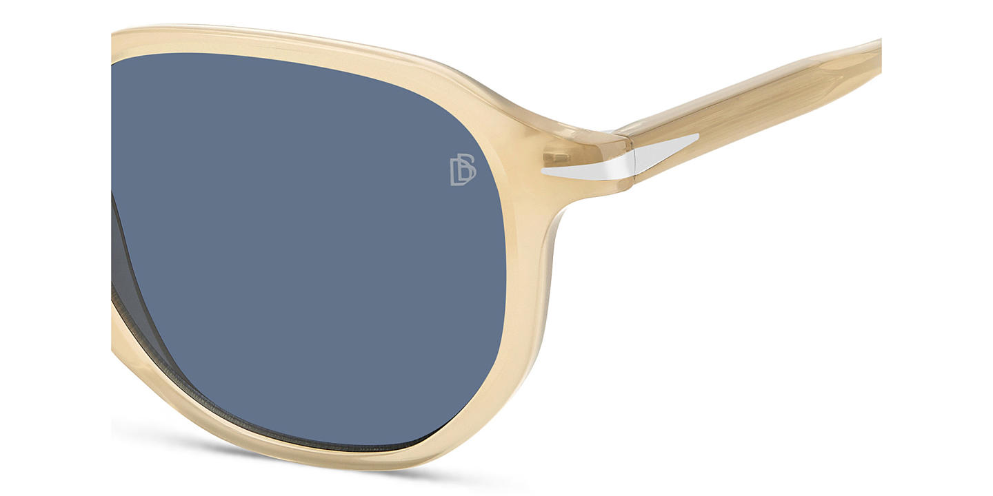 DAVID BECKHAM Timeless Icons Irregular Sunglasses in Beige – Product Photo 3
