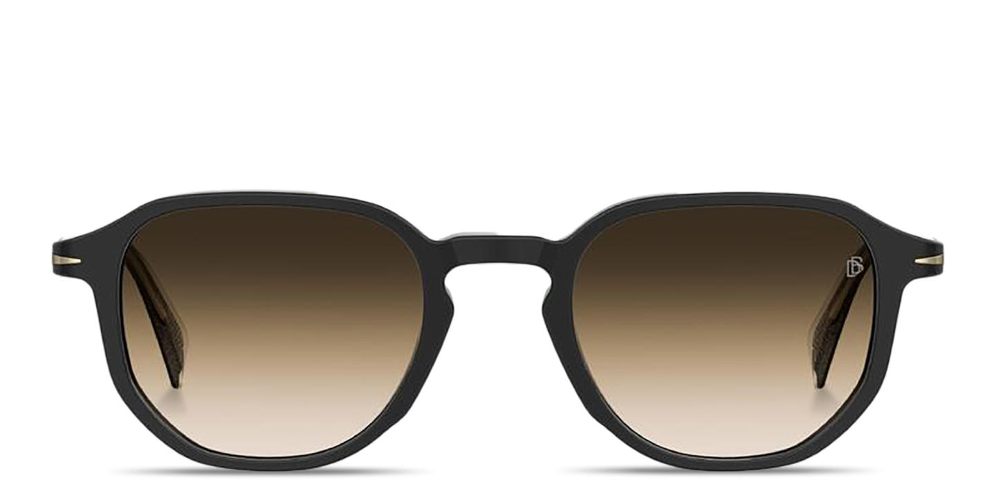 Shop DAVID BECKHAM Talisman Irregular Sunglasses in Black online.