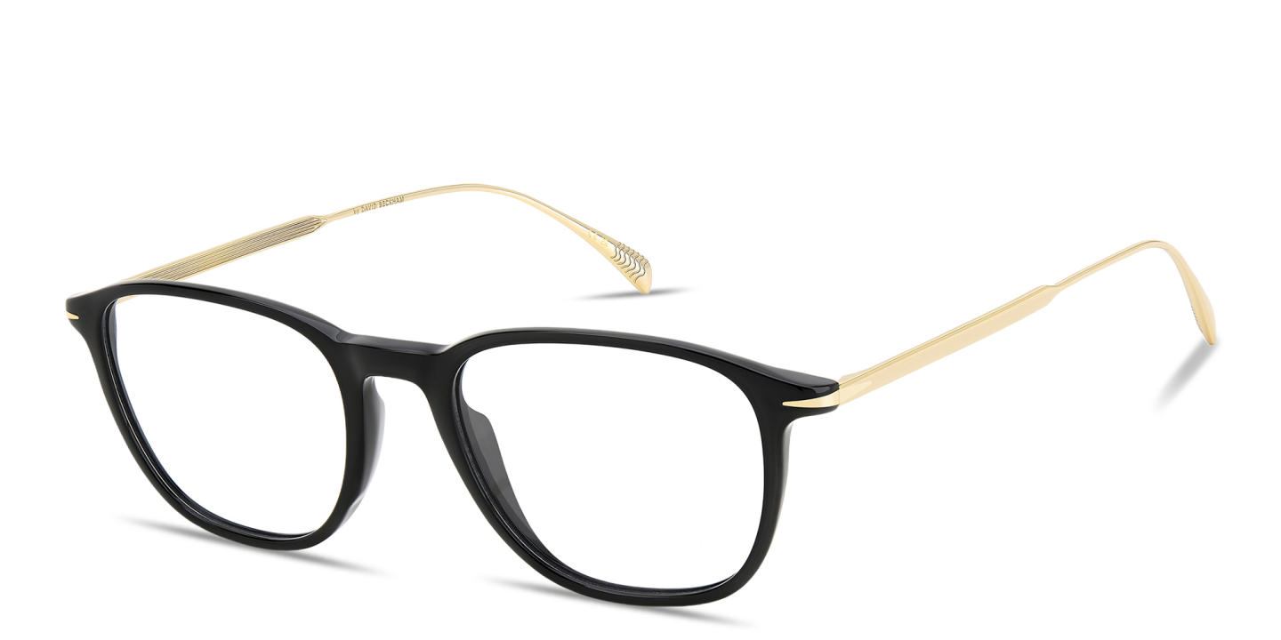 Shop DAVID BECKHAM Talisman Square Eyeglasses in Black online.