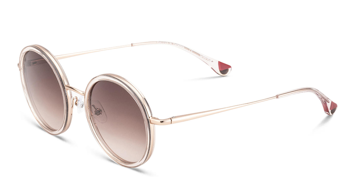 Shop Woodys Bella Round Sunglasses in Pink online.