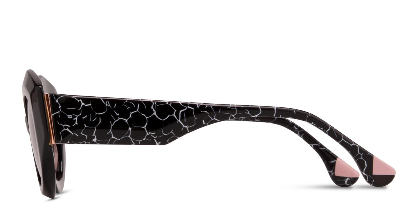 Shop Woodys Gisele Butterfly Sunglasses in Black online.