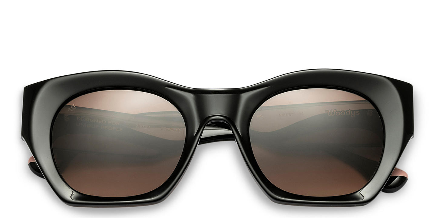 Woodys Neret Butterfly Sunglasses in Black – Product Photo 0