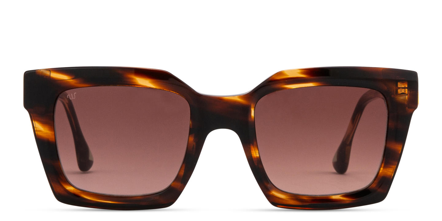 Shop Woodys Yuli Square Sunglasses in Havana online.