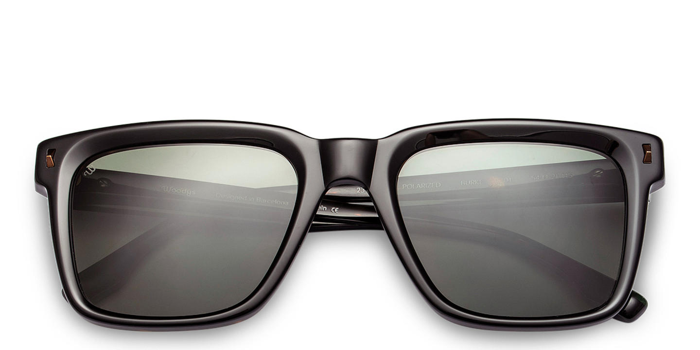 Woodys Burke Square Sunglasses in Black – Product Photo 0