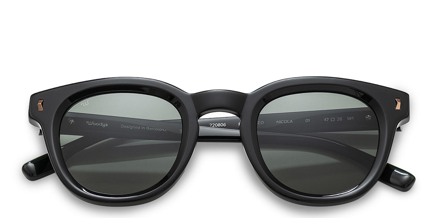 Woodys Nicola Round Sunglasses in Black – Product Photo 0