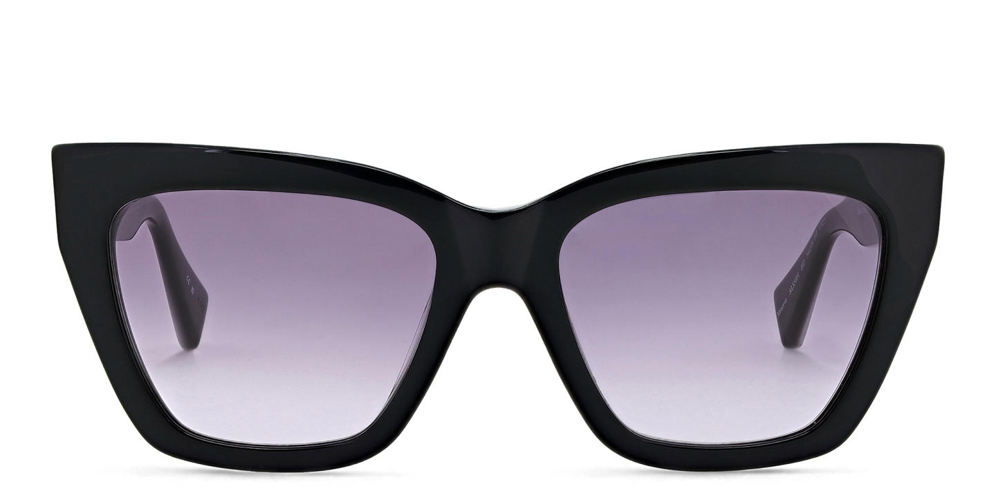 ALL SAINTS Logo Cat-Eye Sunglasses in Black – Product Photo 0
