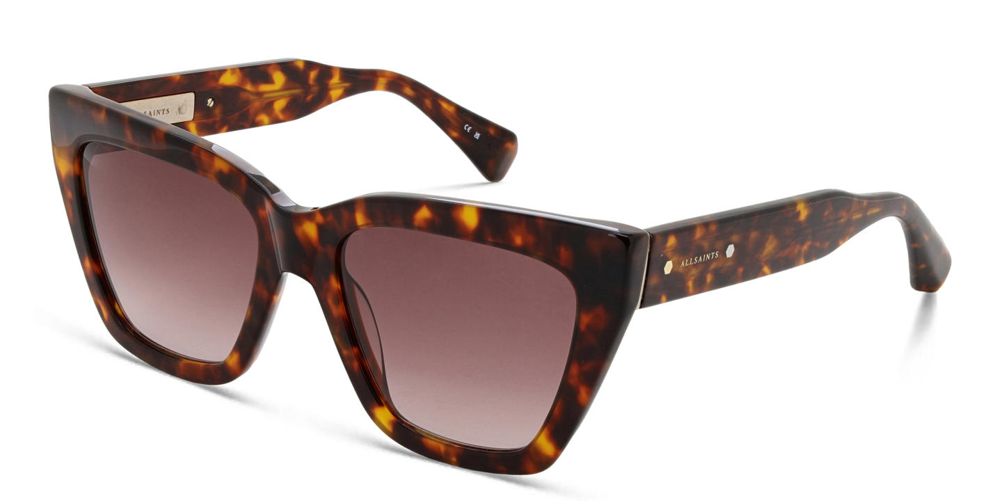 ALL SAINTS Logo Cat-Eye Sunglasses in Tortoise – Product Photo 1