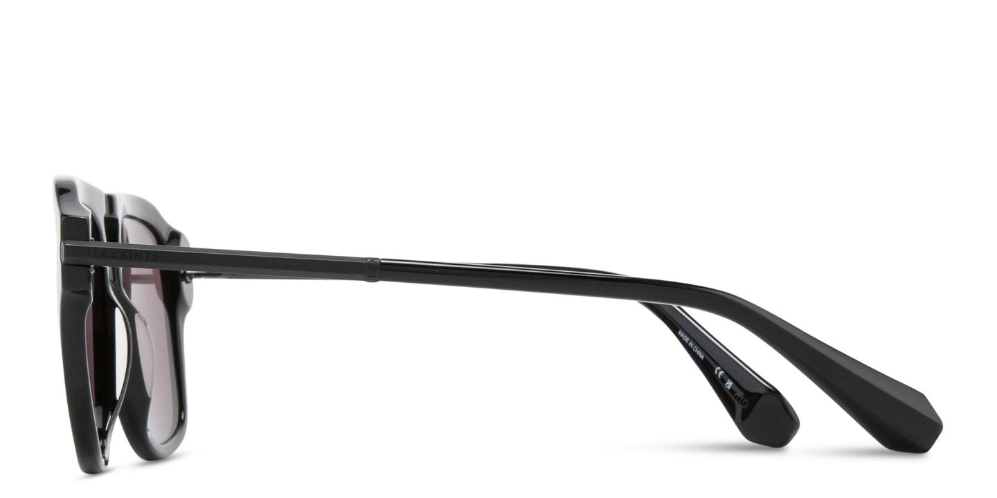 ALL SAINTS Logo Aviator Sunglasses in Black – Product Photo 3