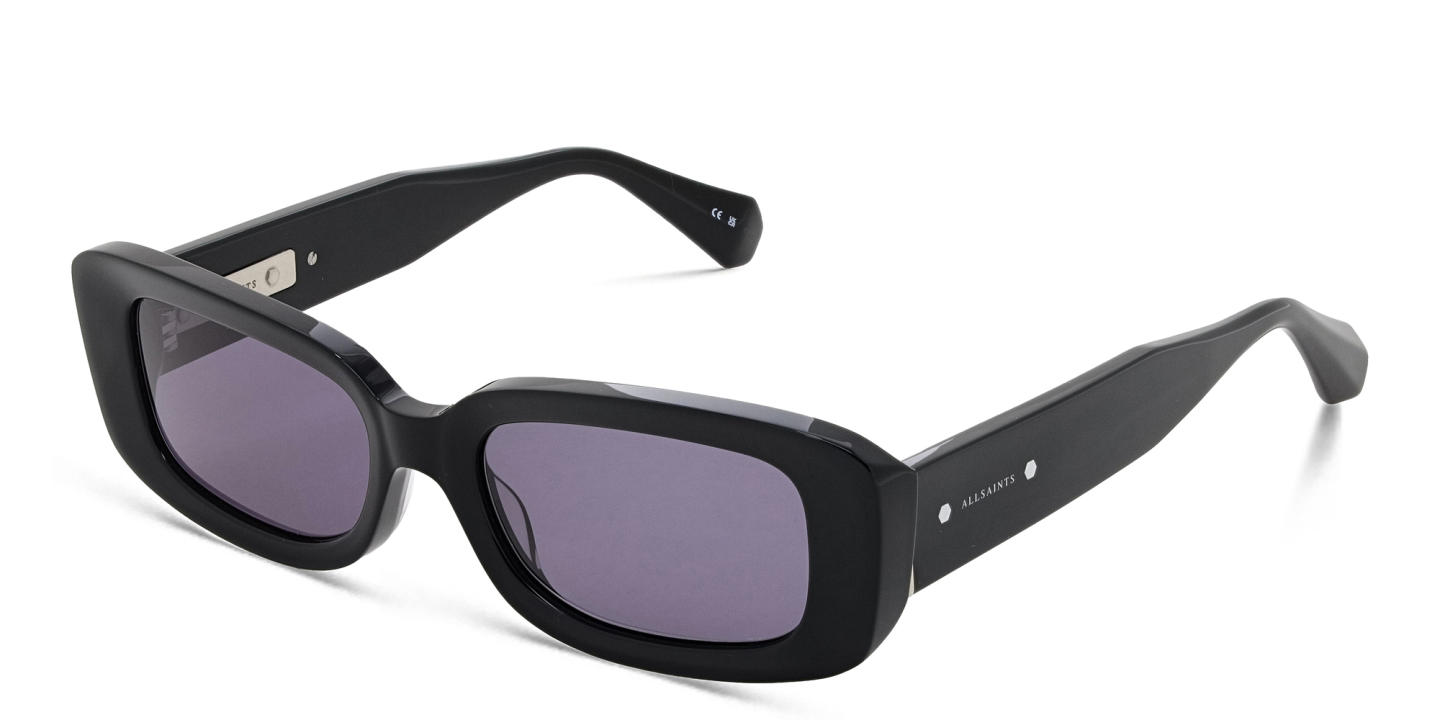 ALL SAINTS Logo Rectangle Sunglasses in Black – Product Photo 1