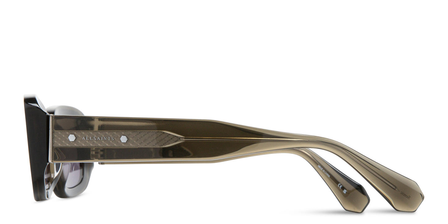 ALL SAINTS Logo Rectangle Sunglasses in Green – Product Photo 3