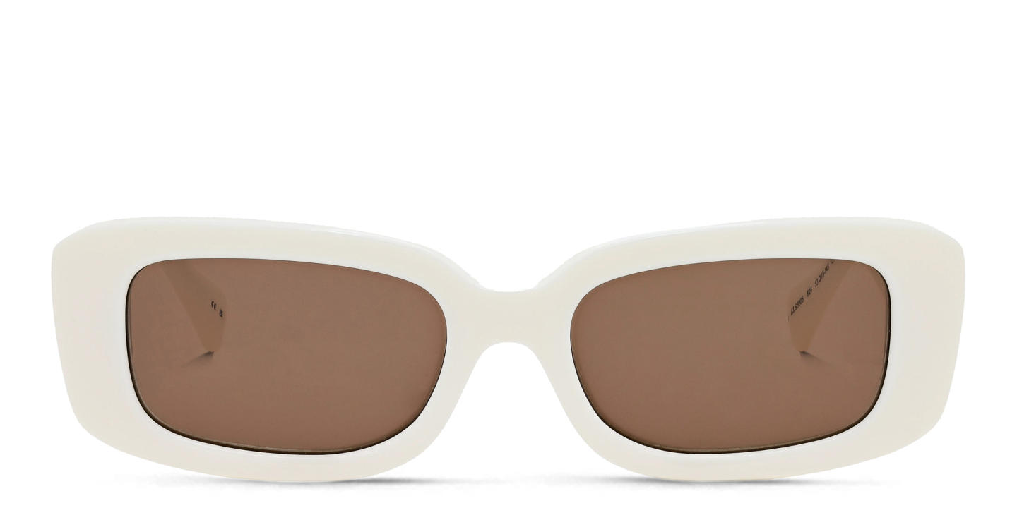 ALL SAINTS Logo Rectangle Sunglasses in White – Product Photo 0
