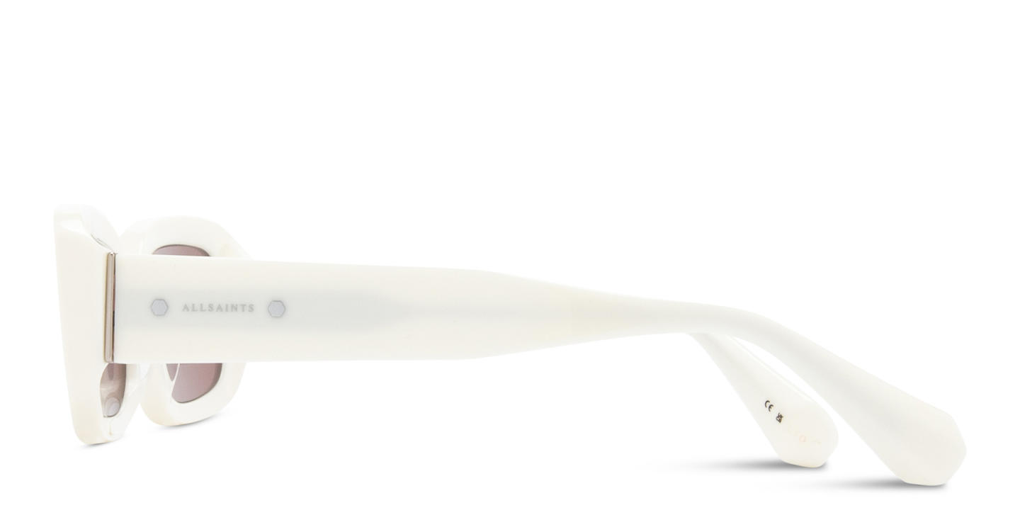 Shop ALL SAINTS Logo Rectangle Sunglasses in White online.
