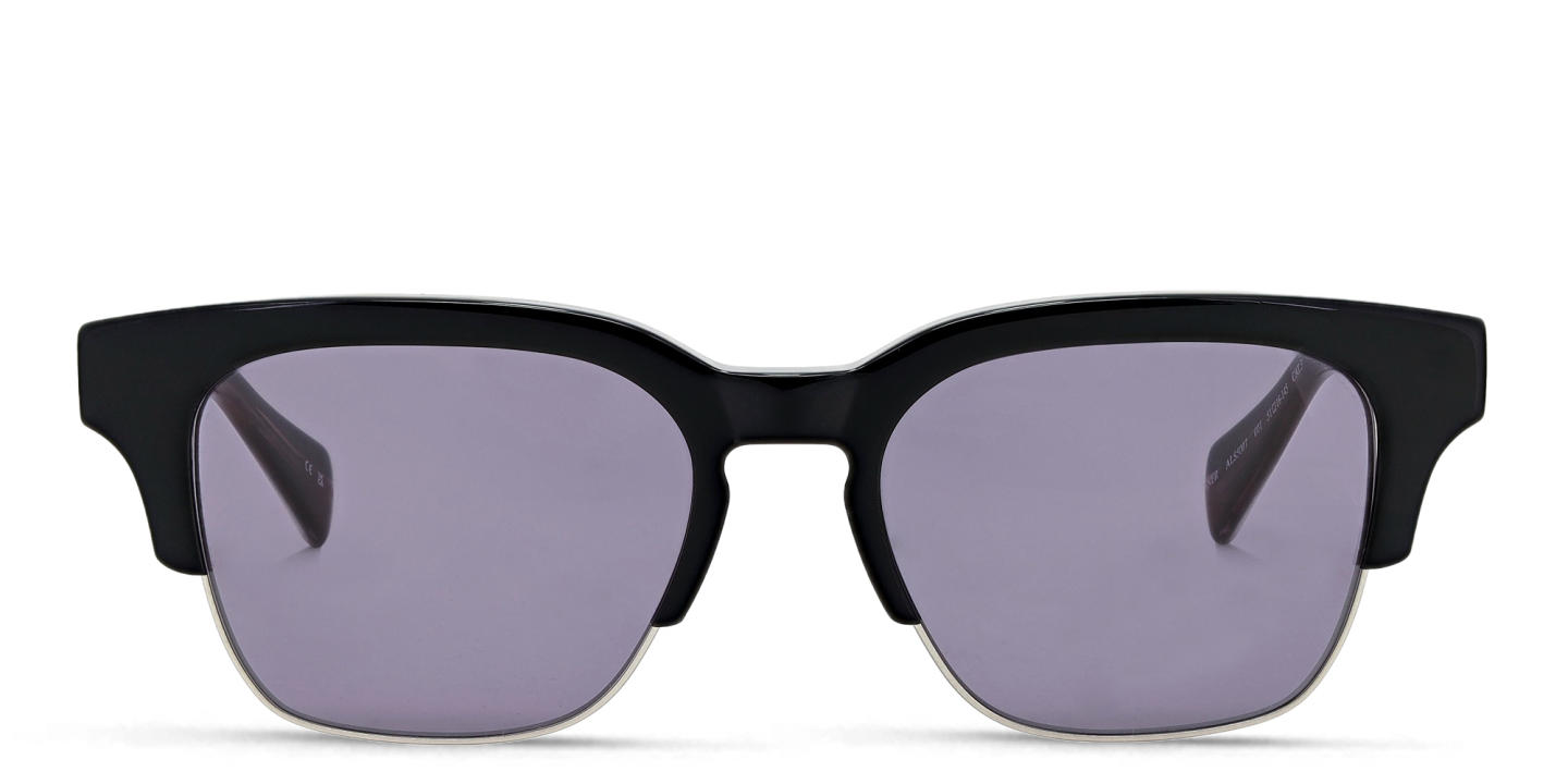 Shop ALL SAINTS Logo Square Sunglasses in Black online.