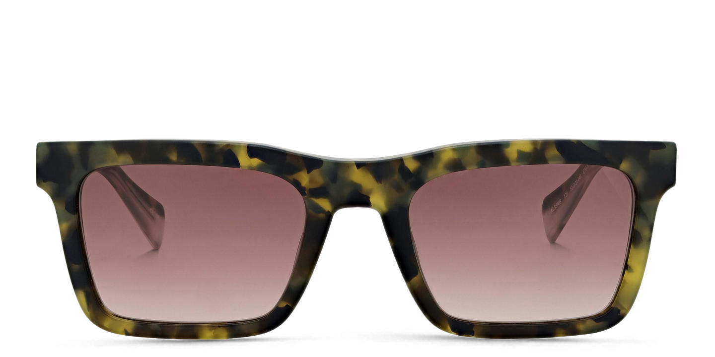 ALL SAINTS Logo Rectangle Sunglasses in Tortoise – Product Photo 0