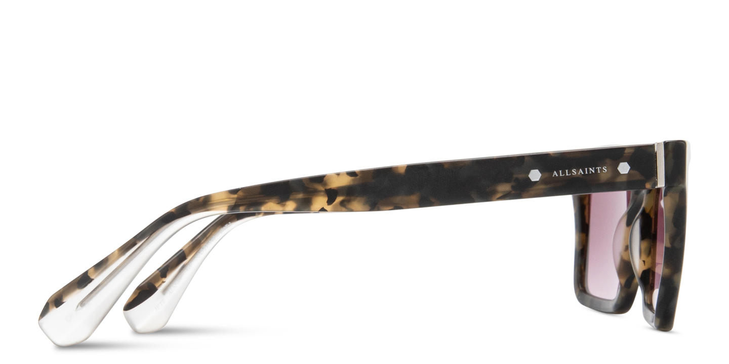 Shop ALL SAINTS Logo Rectangle Sunglasses in Tortoise online.