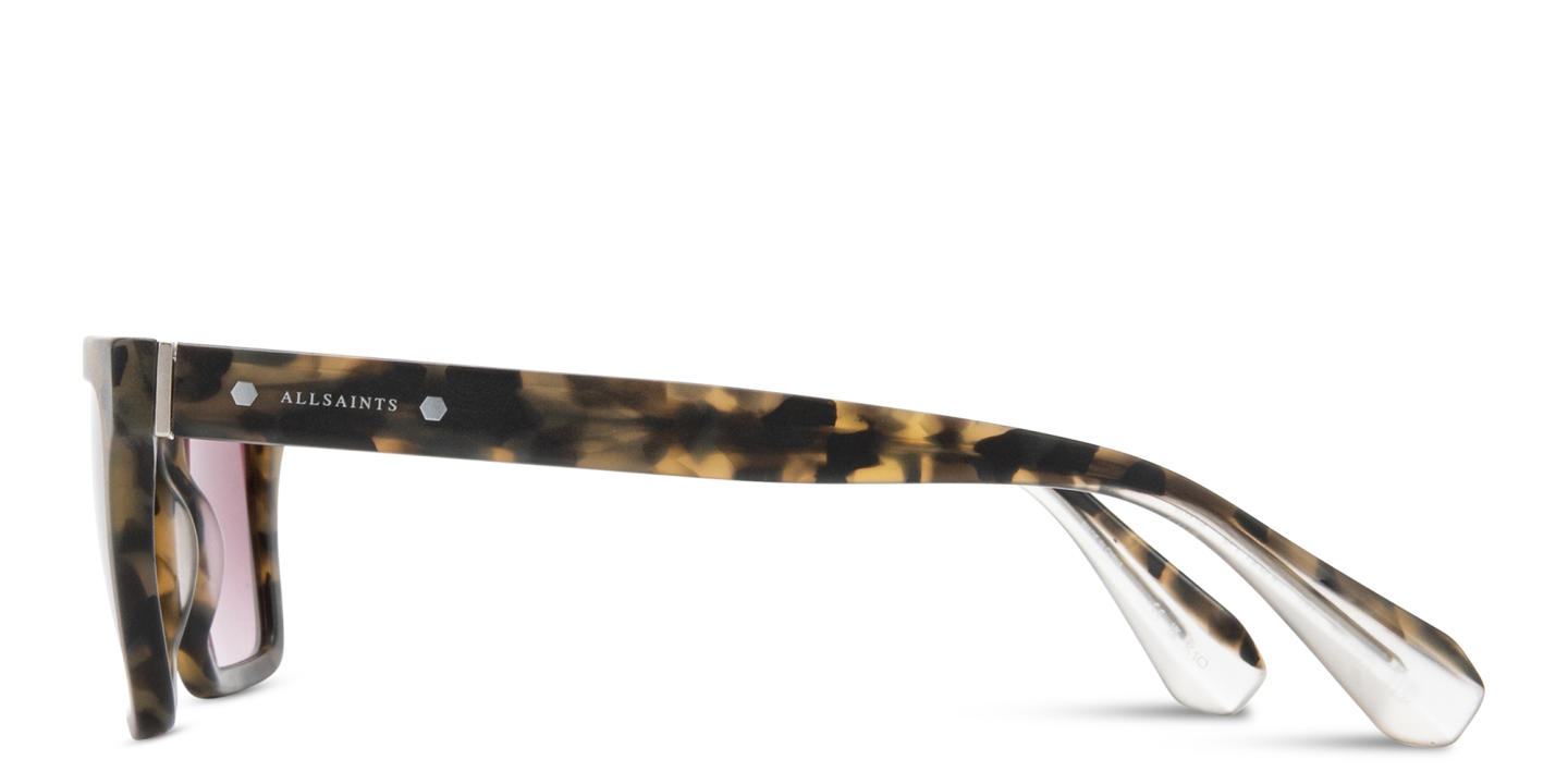 Shop ALL SAINTS Logo Rectangle Sunglasses in Tortoise online.