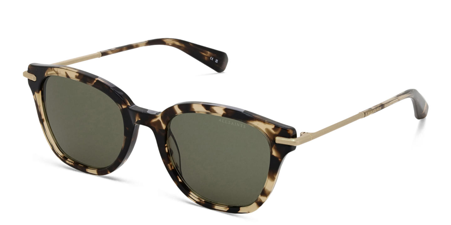 Shop ALL SAINTS Logo Square Sunglasses in Tortoise online.