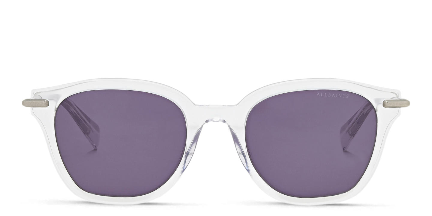 ALL SAINTS Logo Square Sunglasses in Clear – Product Photo 0