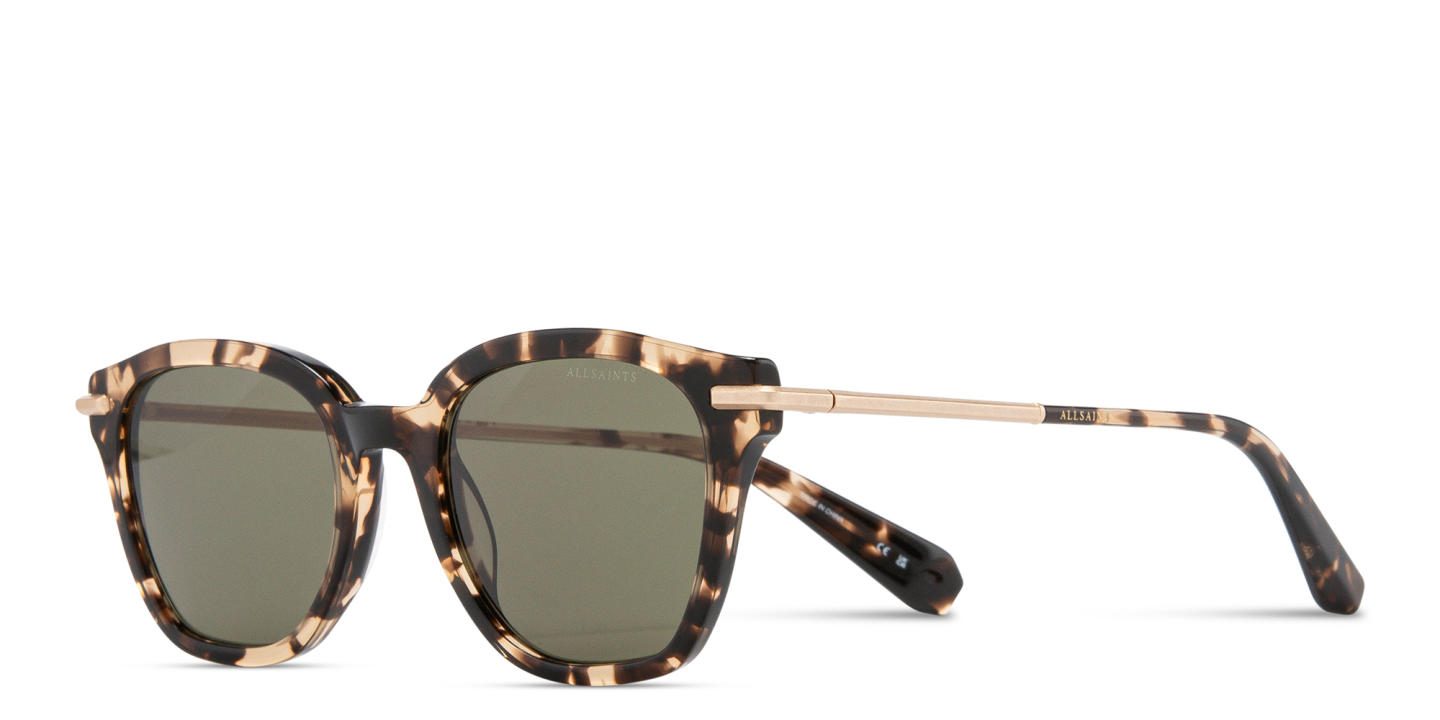 Shop ALL SAINTS Logo Square Sunglasses in Clear online.