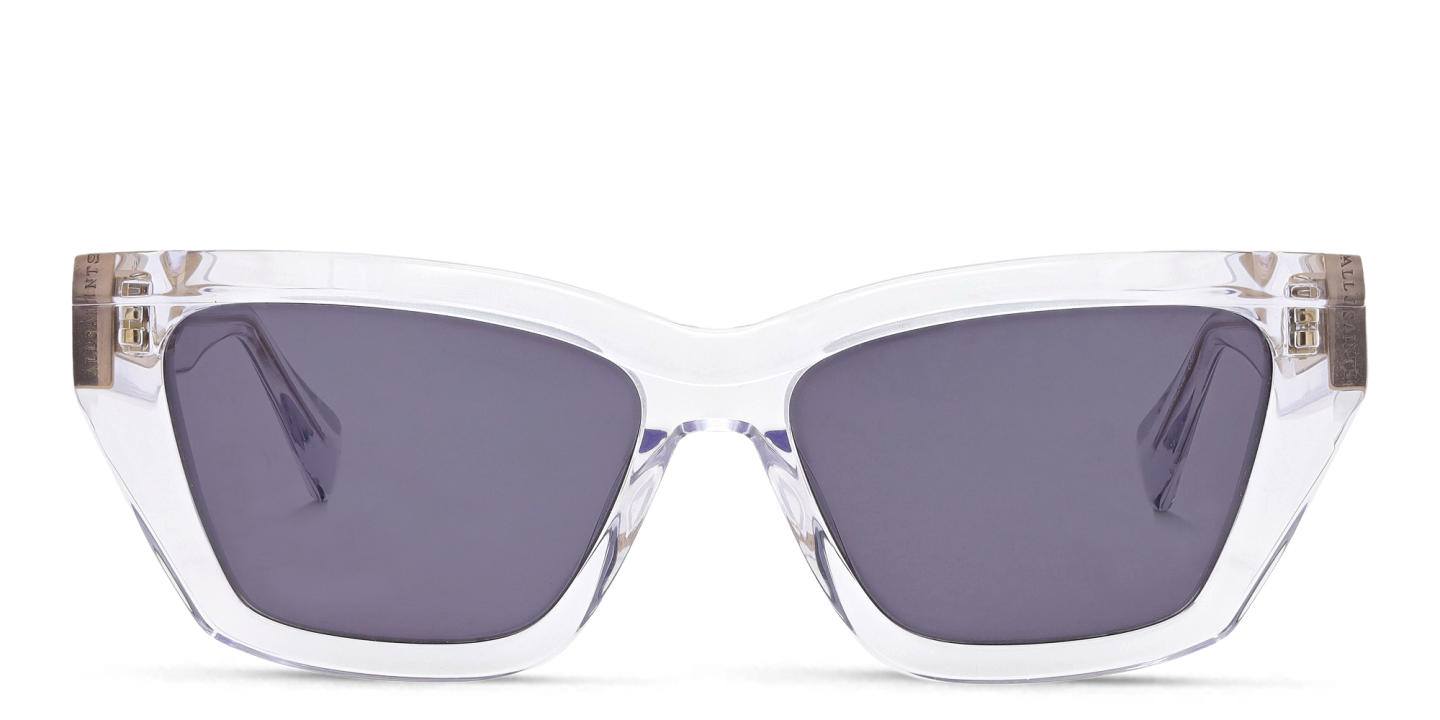 Shop ALL SAINTS Logo Cat-Eye Sunglasses in Clear online.