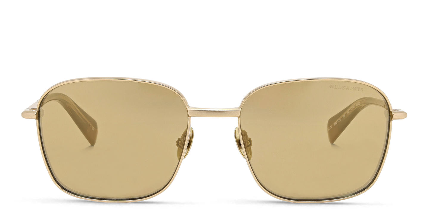 ALL SAINTS Logo Square Sunglasses in Gold – Product Photo 0