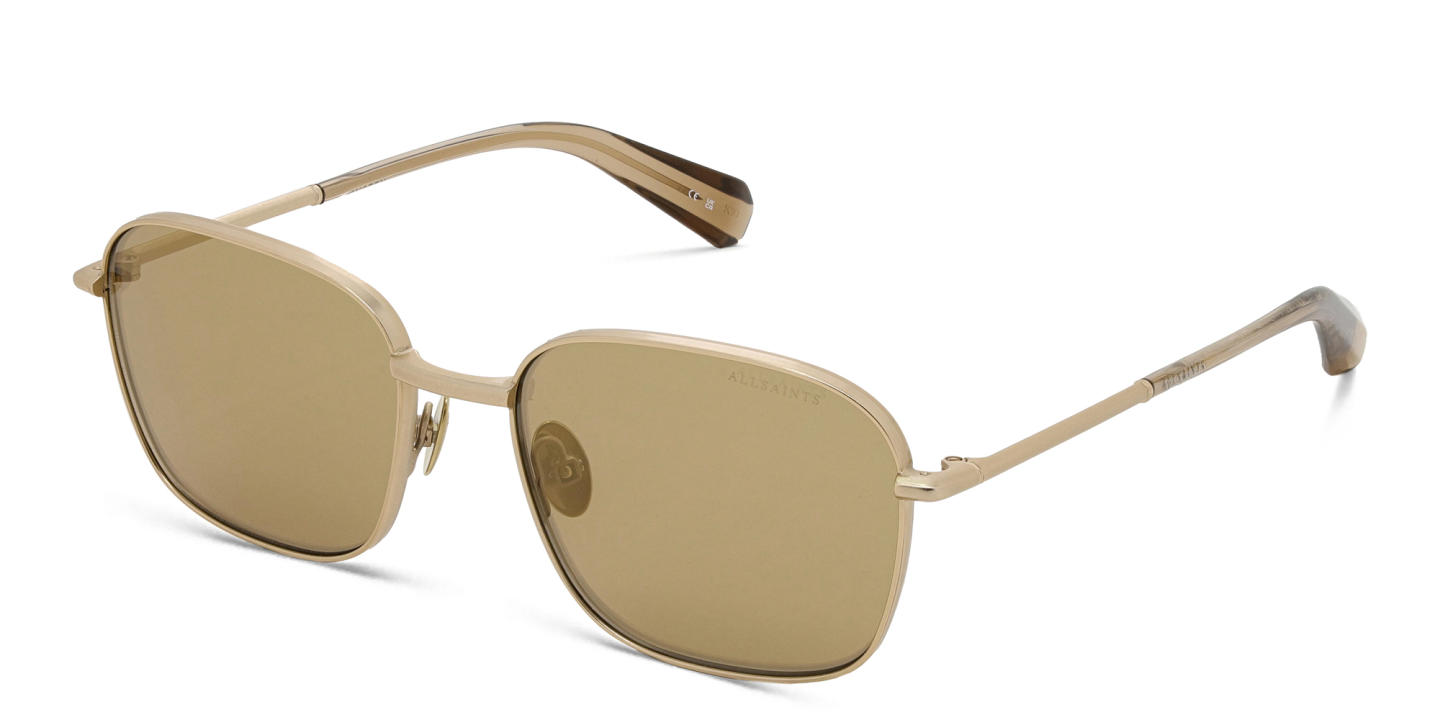 ALL SAINTS Logo Square Sunglasses in Gold – Product Photo 1