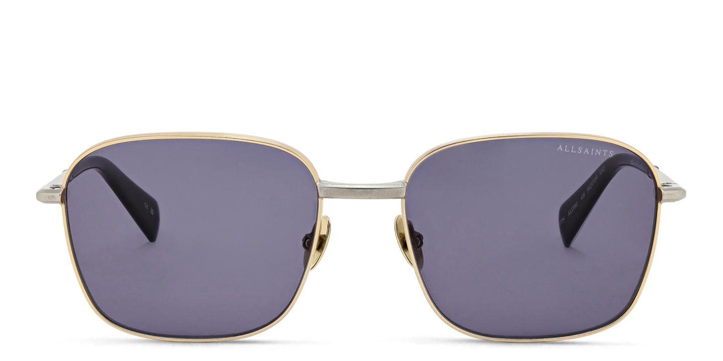 ALL SAINTS Logo Square Sunglasses in Gold – Product Photo 0