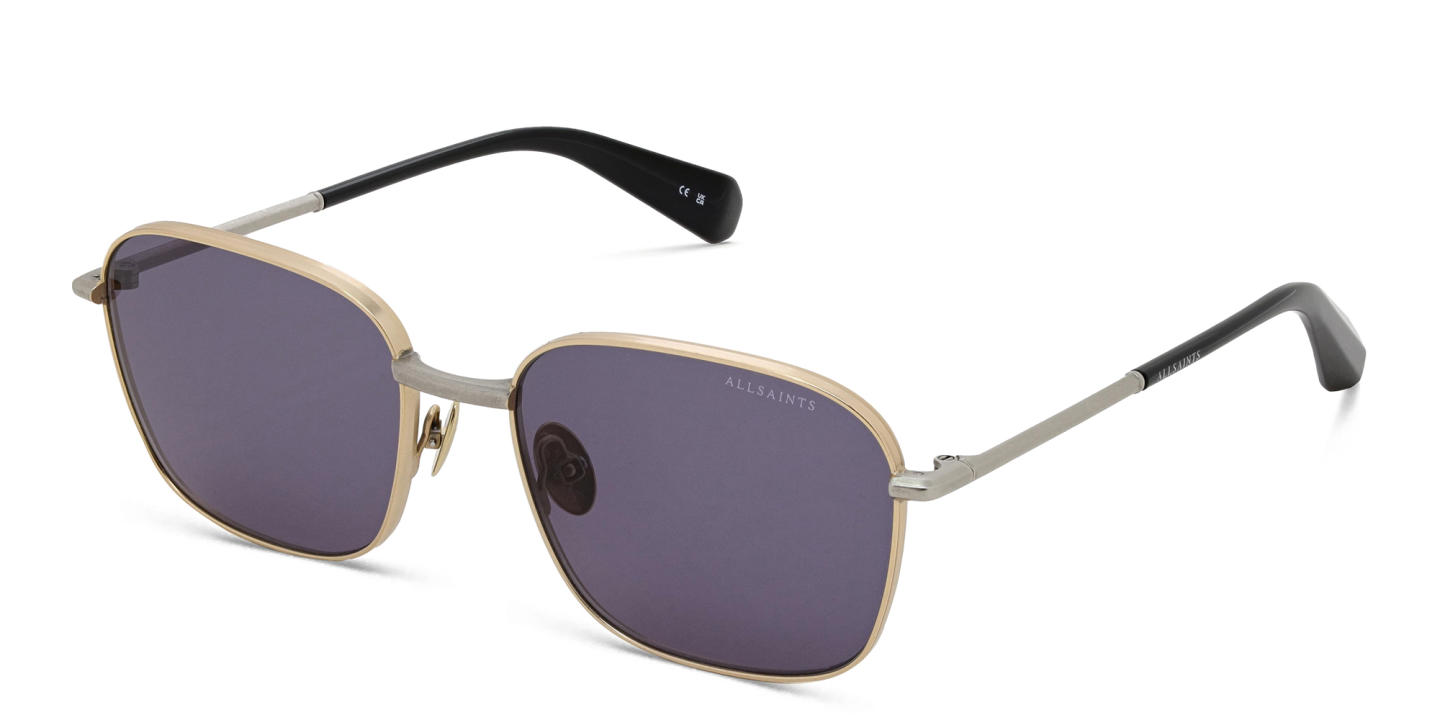 ALL SAINTS Logo Square Sunglasses in Gold – Product Photo 1