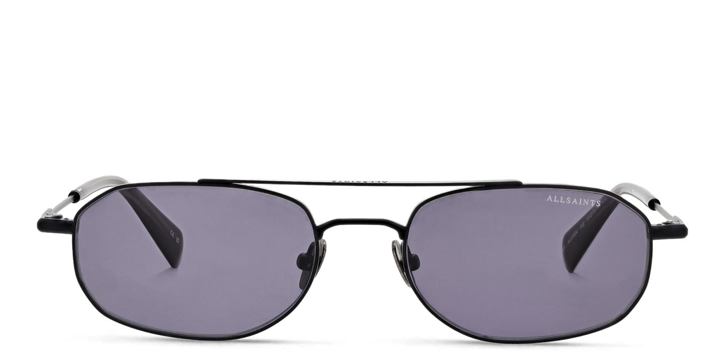 ALL SAINTS Logo Oval Sunglasses in Black – Product Photo 0