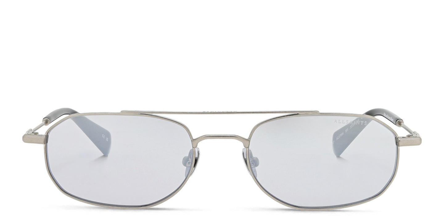 ALL SAINTS Logo Oval Sunglasses in Silver – Product Photo 0