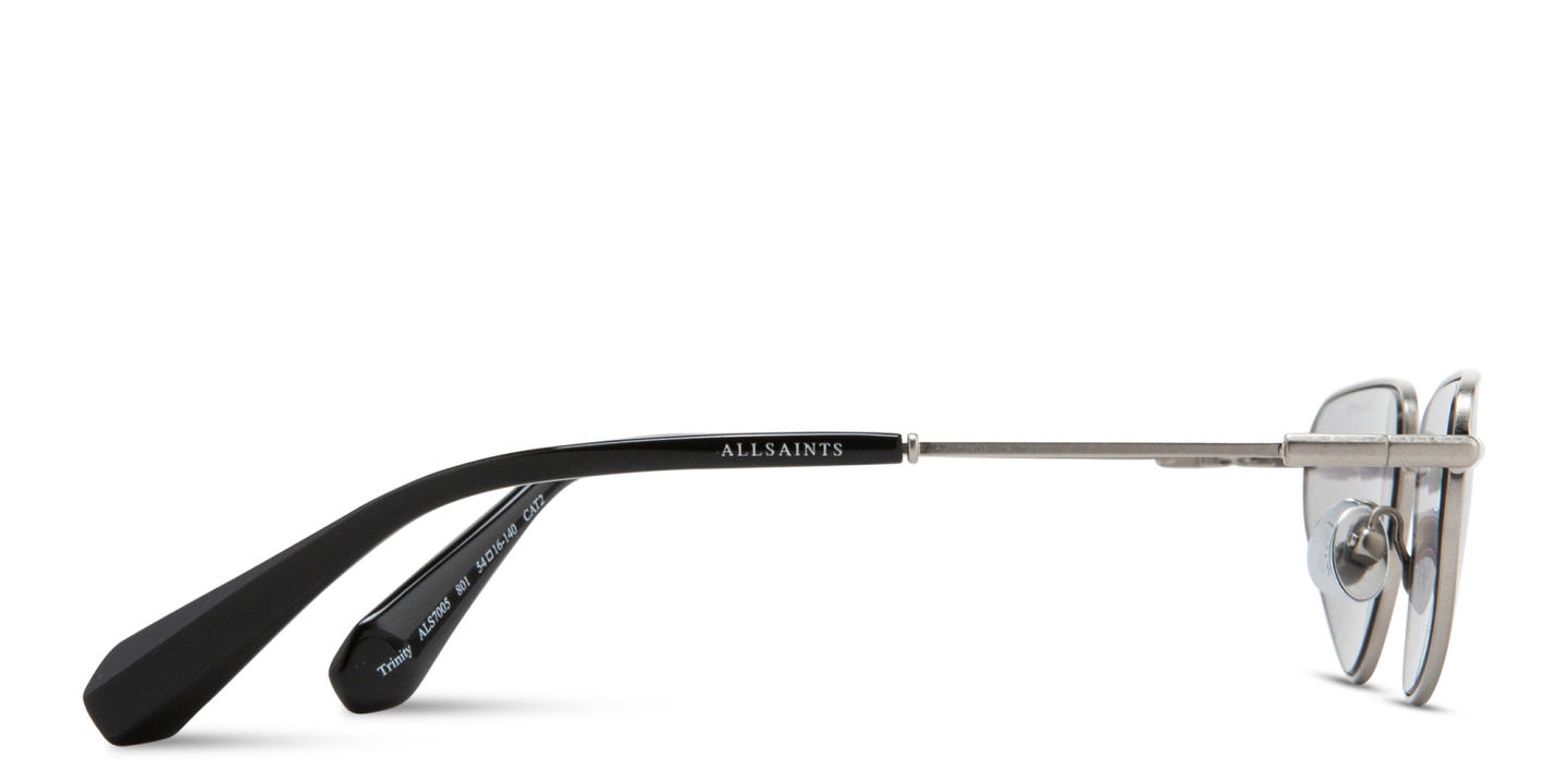 ALL SAINTS Logo Cat-Eye Sunglasses in Silver – Product Photo 2