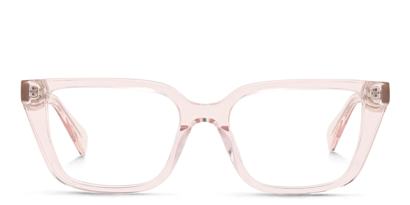 ALL SAINTS Logo Cat-Eye Eyeglasses in Transparent Pink – Product Photo 0