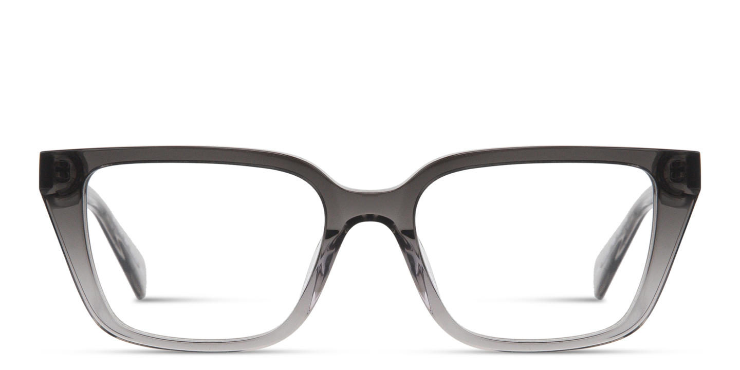 ALL SAINTS Logo Cat-Eye Eyeglasses in Transparent Grey – Product Photo 0