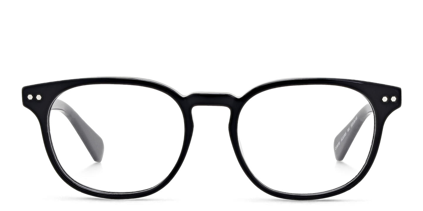 ALL SAINTS Logo Square Eyeglasses in Black – Product Photo 0