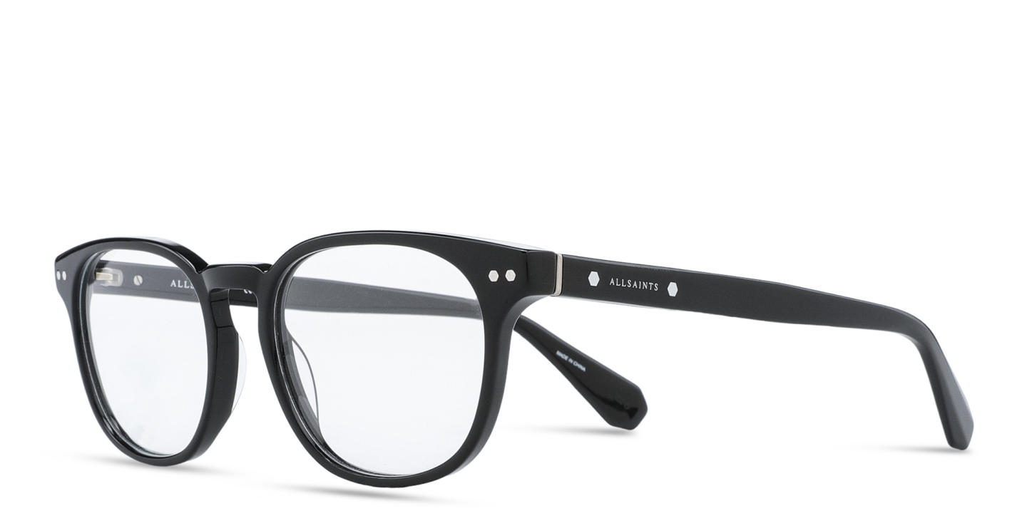 ALL SAINTS Logo Square Eyeglasses in Black – Product Photo 1