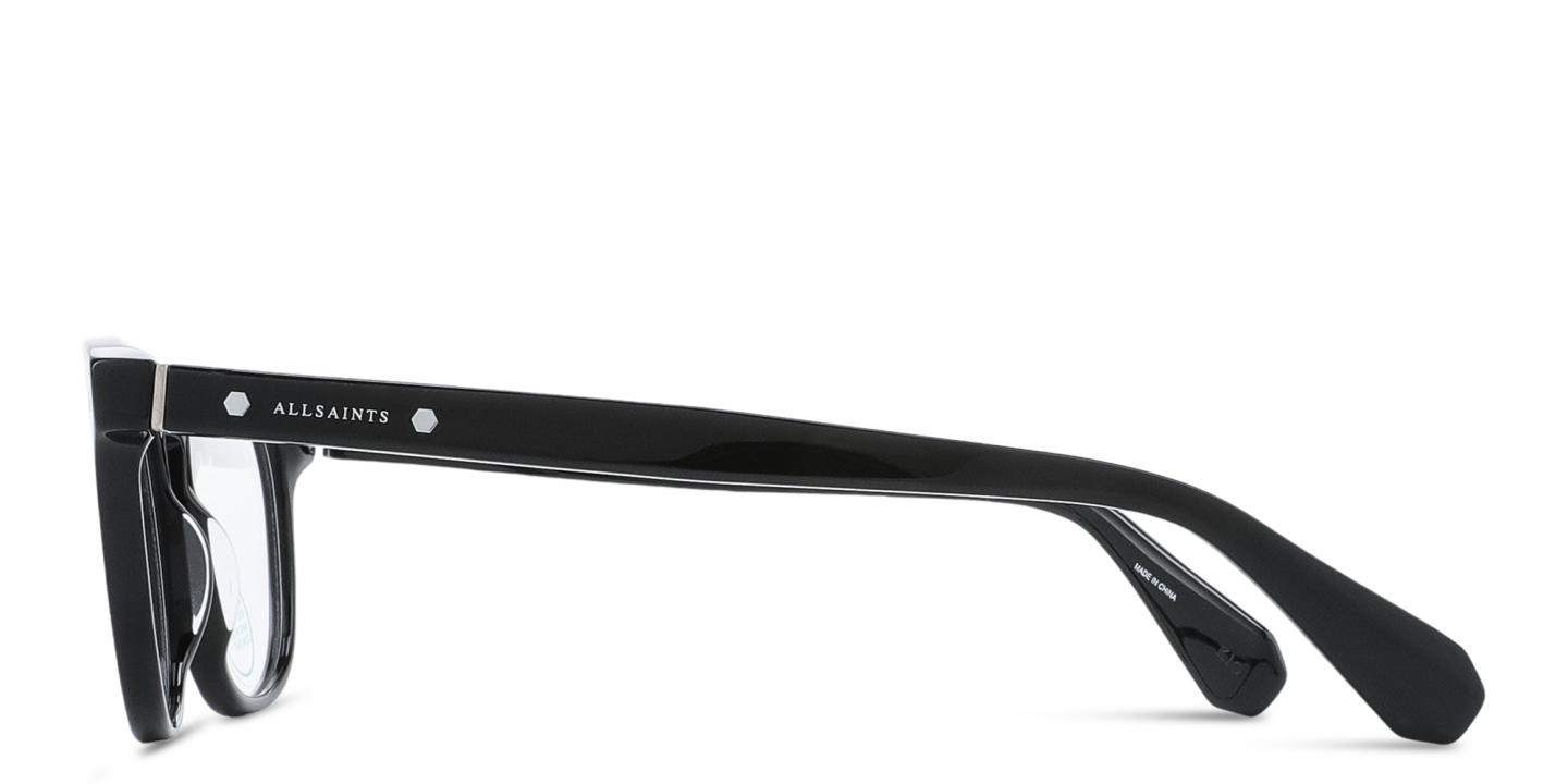 ALL SAINTS Logo Square Eyeglasses in Black – Product Photo 3
