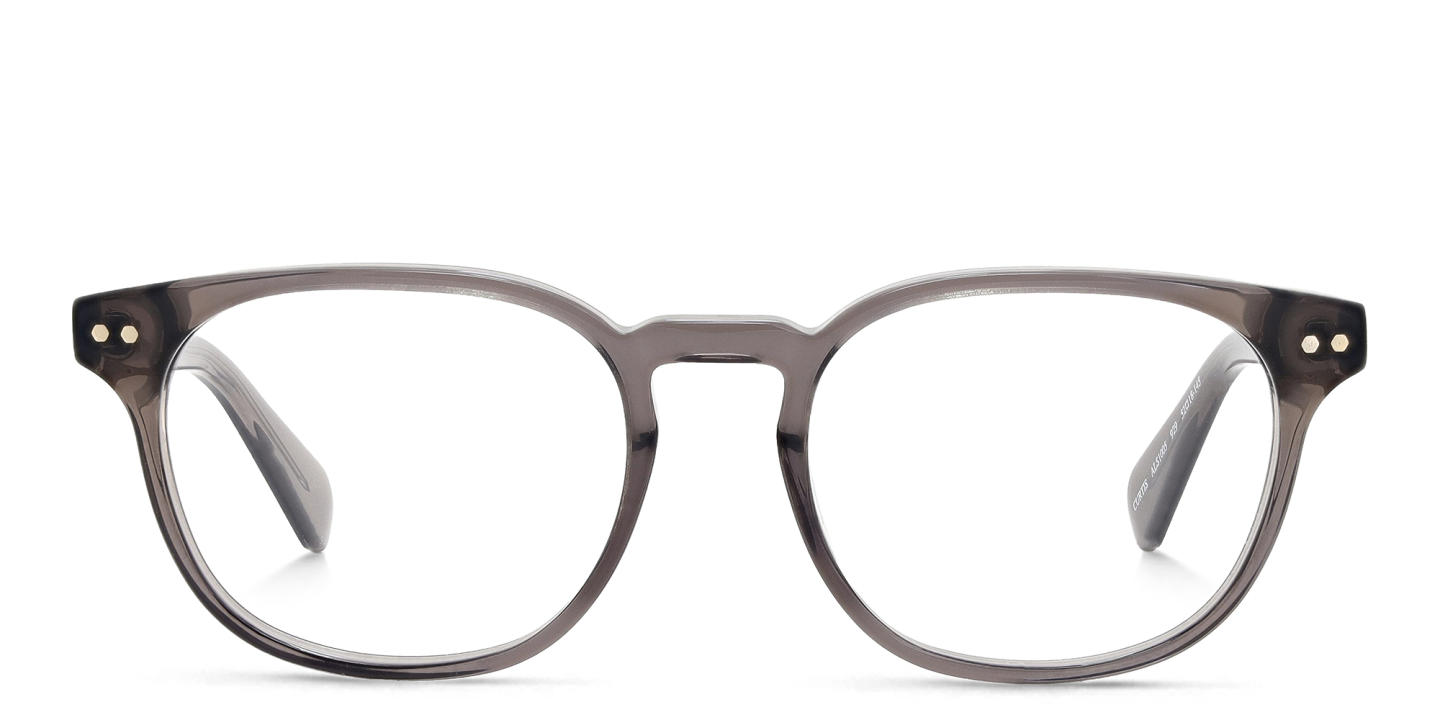 ALL SAINTS Logo Square Eyeglasses in Transparent Brown – Product Photo 0