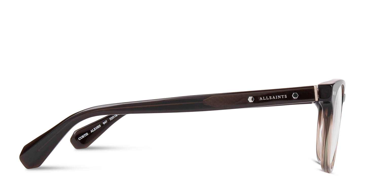 ALL SAINTS Logo Square Eyeglasses in Gradient Brown – Product Photo 2
