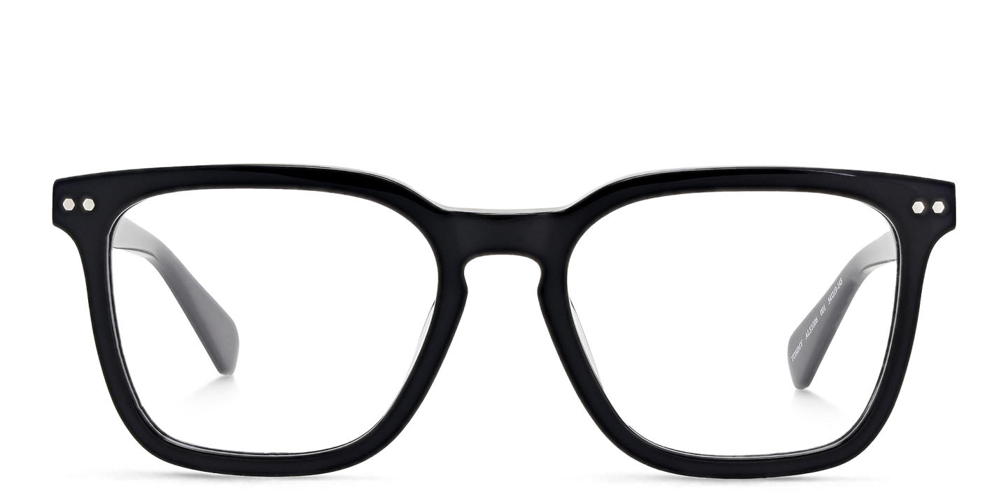 Shop ALL SAINTS Logo Square Eyeglasses in Black online.