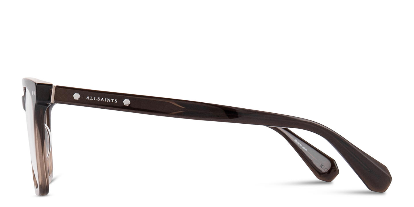 ALL SAINTS Logo Square Eyeglasses in Gradient Brown – Product Photo 3